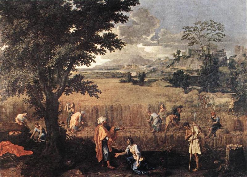 Nicolas Poussin Summer(Ruth and Boaz) Sweden oil painting art